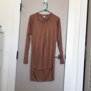 Aritzia silky shirt dress
